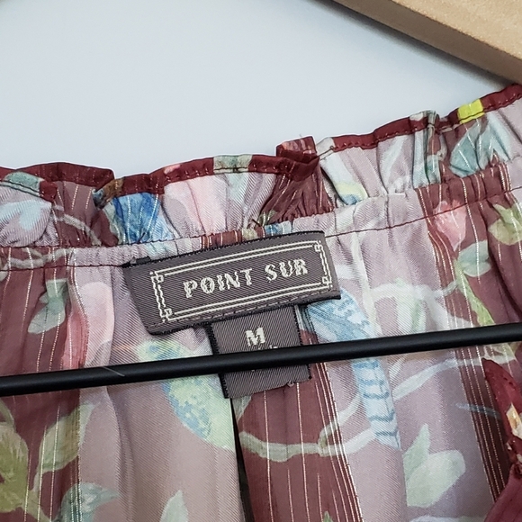 JCrew Point Sur Ruffle-Neck Popover in Menagerie Bird Print Sz Medium - Picture 5 of 7